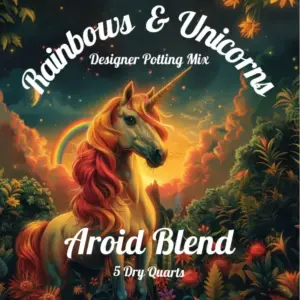 Rainbows & Unicorns Aroid Potting Mix bag – chunky tropical houseplant soil for Monstera and Philodendron